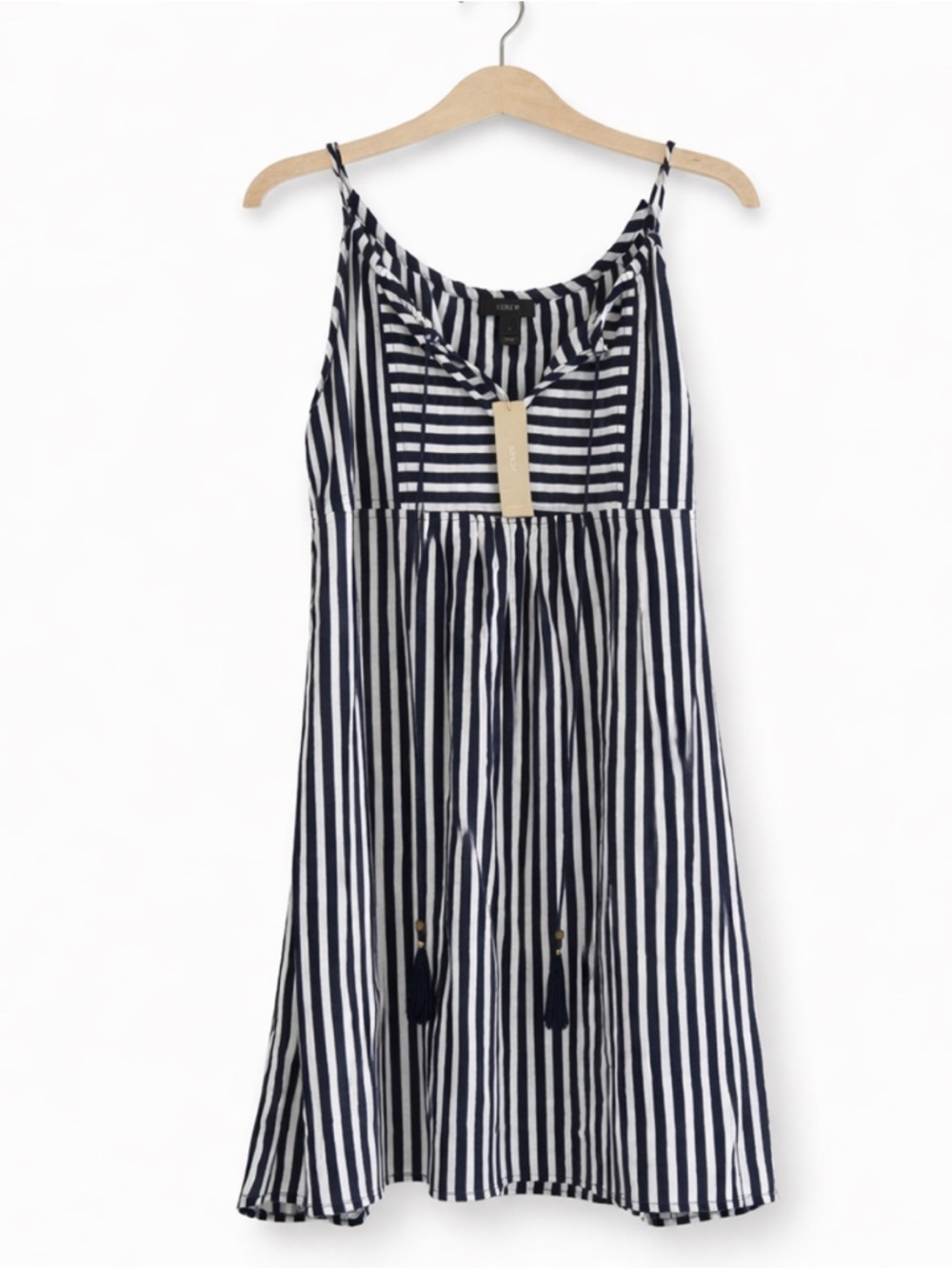 J. Crew Navy and White Striped Swim Coverup